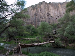 Wooden footbridge across the Melendiz River; Ihlara Valley