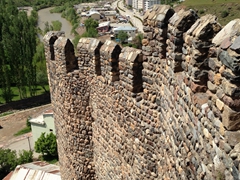 Thick walls of Ispir Castle