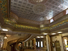 Lobby of the Abbasi Hotel, built in the remains of a 17th century caravanserai