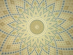Ceiling dome of Türkmenbaşy Ruhy Mosque