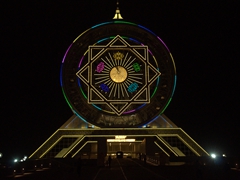 Ashgabat's ferris wheel at night