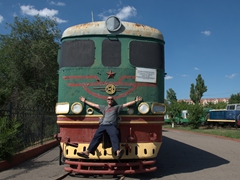 Robby hanging out at the Railway Museum