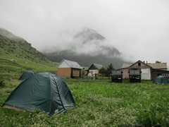 The weather took a turn for the worse once we hit our camping spot at the top of Altyn Arashan Nature Reserve