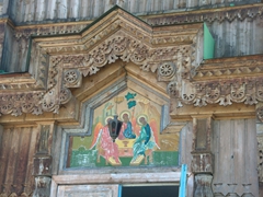 Portal detail of the Holy Trinity Cathedral; Karakol