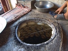 Bread oven. Eat the bread as soon as you buy them because they don't stay fresh for long!