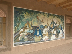 Mansion mural; Turpan