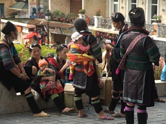 Locals getting ready for the start of their day; Sapa