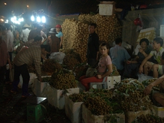 Fruit vendors at Long Bien market
