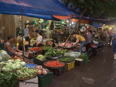 Vegetable section; Long Bien Market
