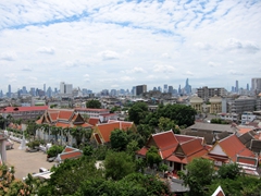 Bangkok skyline as seen from Golden Mount