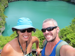 Posing at Talay Nai Blue Lagoon (Emerald Lake); Ko Mae Ko