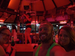Gill, Robby and Tig enjoying a girlie bar on Ko Samui