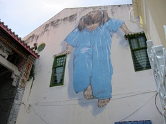 "Little girl in blue" wall mural