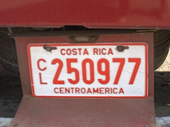 Costa Rica license plate