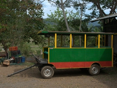 Colorful cart by the roadside