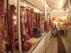The meat section of the Tapachula Market