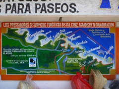 Map of Huatulco National Park (the different bays are clearly labeled)