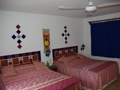 Our simple but comfortable accommodations at Dolores Alba hotel; Chichen Itza