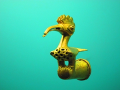 A fine example of the ornate gold figurines on display at the Zenú museum