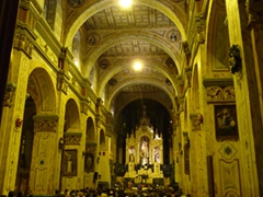 Evening interior view of Santo Domingo