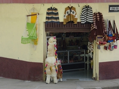 Lots of souvenirs for sale; Chordeleg