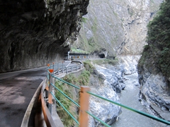 One of the reasons Taroko Gorge is considered so dangerous is because of frequent landslides, falling rocks and winding single lane roads