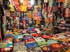 Souvenir t-shirts for sale at Shilin night market