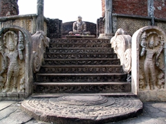 One of the four doorways leading to the Polonnaruwa Vatadage
