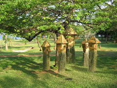 Lanterns at the Culture Club Dambulla's garden