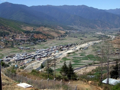 View of the Paro valley from Ta-Dzong