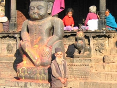 Bhaktapur temple scene