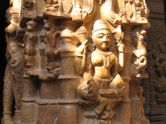 One of many carved columns, Jain temple, Jaisalmer