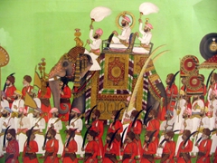 Close up of another museum painting; Udaipur City Palace