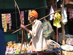 Bonda Tribal male carrying his bow and arrow