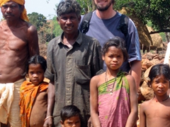 Robby posing with Gadhabas Tribal folk