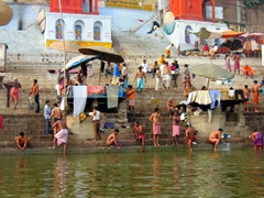 Typical Ganges scene; Varanasi