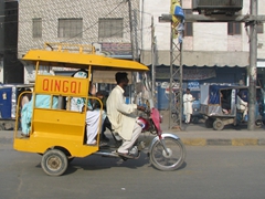 Another variant of the tuk-tuk (notice the front part is actually a motorcycle!)