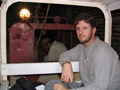 Robby should look happier...This train ride saved us a 2 KM hike into the Khewra Salt Mines!