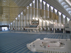 Interior of Shah Faisal Mosque (inside capacity of 10,000 pax)
