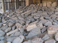 Hundreds of Buddhist remnants on "display" at the Takht-i-Bahi museum