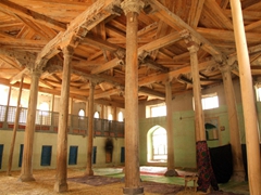 Interior view of the mosque; Keris