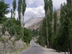 A long windy road leads to the Hunza Valley