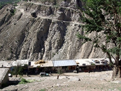 The precariously perched Astore bazaar literally hugs the side of a cliff