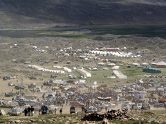 After the Shandur Festival closing ceremonies, we headed up hill to pack our gear. Here is one final look at the massive camp ground