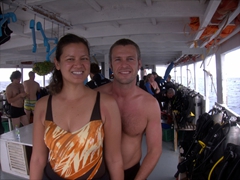 Getting ready for our second dive of the day at the Omadhoo Thila dive site, South Ari Atoll
