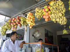 Fresh fruit juice stand; Murree
