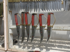 These types of knives are a sample of Dir's local handicraft specialty