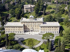 View of the Vatican gardens (as seen from St. Peter's Basilica), which cost a whopping 31 Euro to enter on a guided tour