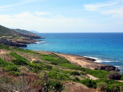 Rugged coastline, drive between Alghero and Bosa