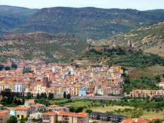 Parting view of the scenic village of Bosa